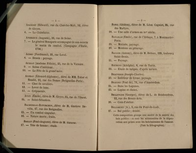 Double Page from the Salon des Refuses, 1863 by French School