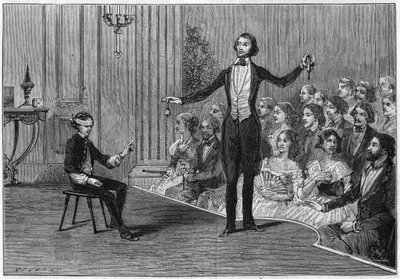 Double view. Experiences performed by Robert-Houdin (Jean-Eugene Robert Houdin) by French School
