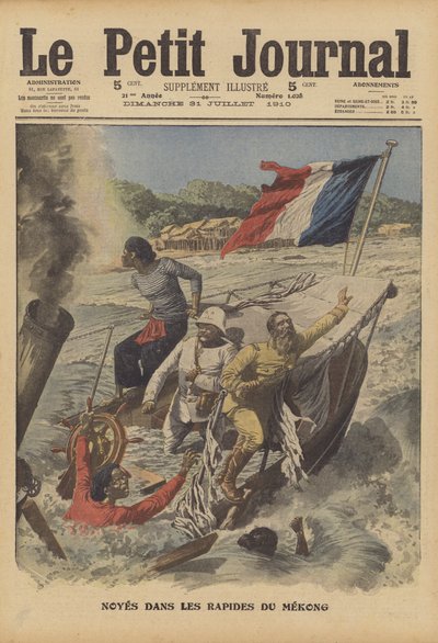 Drowned in the rapids of the River Mekong by French School