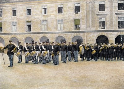 Drums, bugles and music in Album militaire - Legion of the Guard by French School
