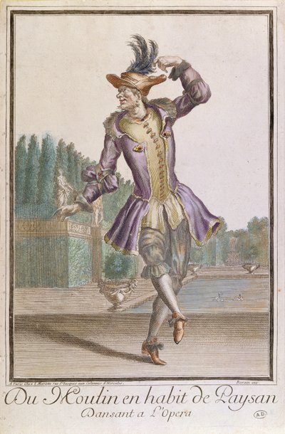 Du Moulin in a Peasants Costume for a ballet at L