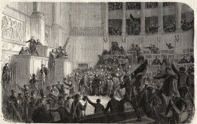 Duchess of Orleans in the Chambre des Deputes (1848), Paris, France - Revolution of 1848 by French School
