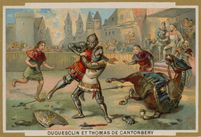 Duel Between Bertrand du Guesclin and Thomas of Canterbury, 1357 by French School