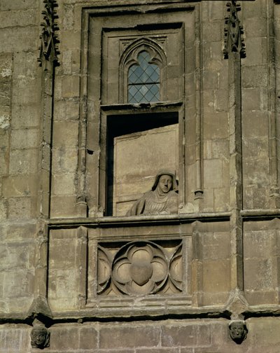 Dummy Window in the Entrance Facade with a Figure of a Woman Looking Out, Possibly the Wife of Jacques Coeur by French School