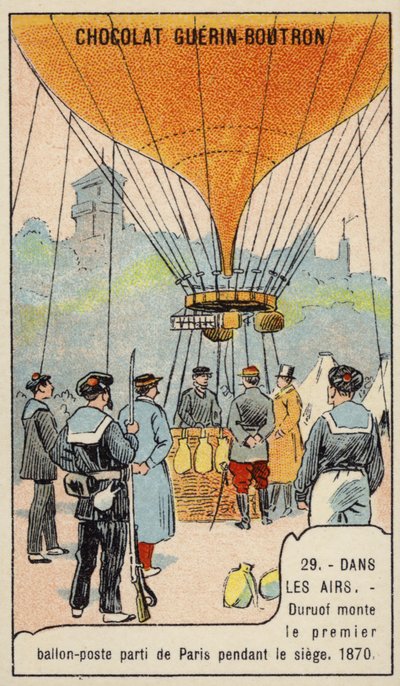 Duruof Making the First Postal Balloon Flight During the Siege of Paris by French School