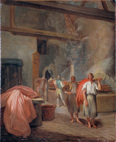 Dyeing workshop at the Gobelins, French tapestry makers by French School