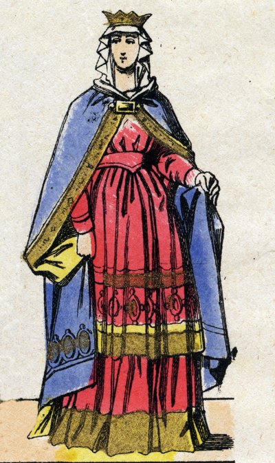 Dynasty of the Capetians: Portrait of Adele of Savoy by French School