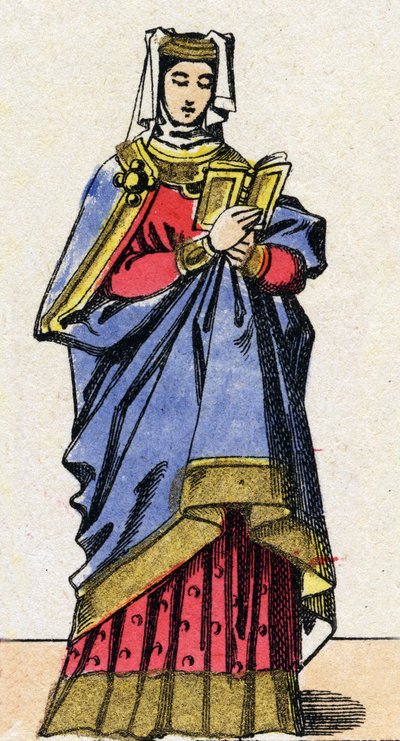 Dynasty of the Capetians: Portrait of Blanche de Castille by French School