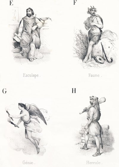 Aesculapius, Fauna, Genie, Hercules by French School