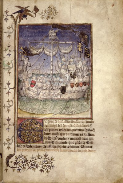 A ship crowded with armed men (from 