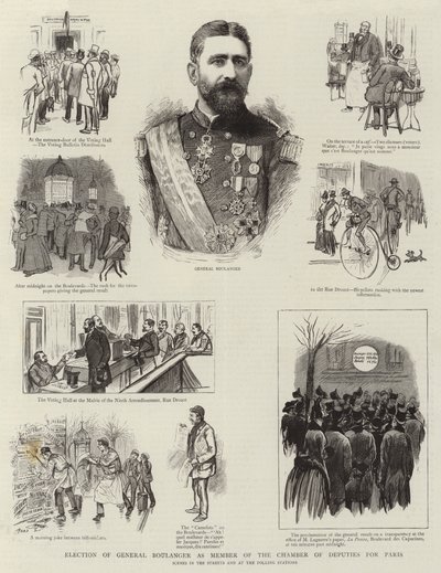 Election of General Boulanger as Member of the Chamber of Deputies for Paris by French School
