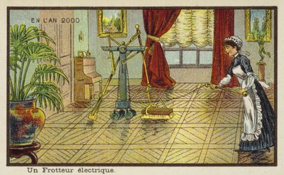 Electric Floor Polishing Machine in the Year 2000 by French School