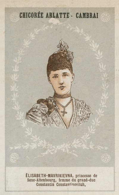 Elisabeth Mavrikievna, Princess of Saxe-Altenburg, Wife of Grand Duke Constantine Constantinovich by French School