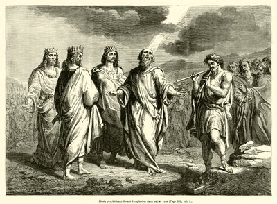 Elisha prophesying before Jehoshaphat and two other kings by French School