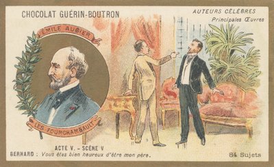 Emile Augier, French playwright, author of the comedy in 5 acts 
