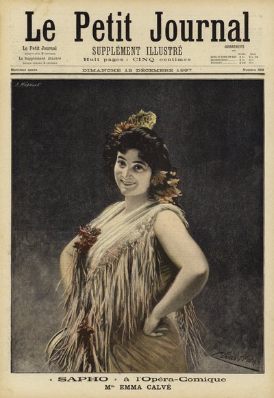 Emma Calve in Sappho at the Opera-Comique, Paris by French School