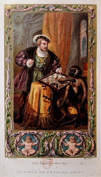 Emperor Charles V and the Monkey, Illustration from 