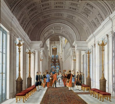 Emperor Napoleon III (1808-1873) and Empress Eugenie (1826-1920) at Tuileries. Anonymous painting around 1860. Paris, Decorative Arts by French School