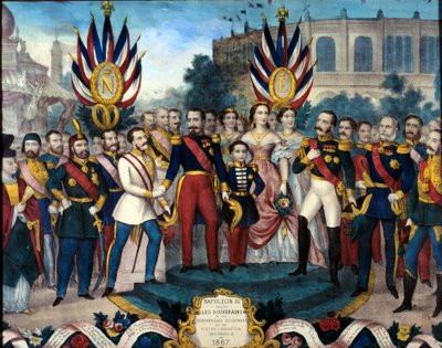 Emperor Napoleon III Received Foreign Sovereigns at the 1867 Universal Exposition by French School