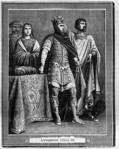Emperor Othon III (980-1002), German Roman Emperor Engraving in 