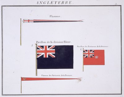 English Flags, from a French book of Flags, c.1819 by French School