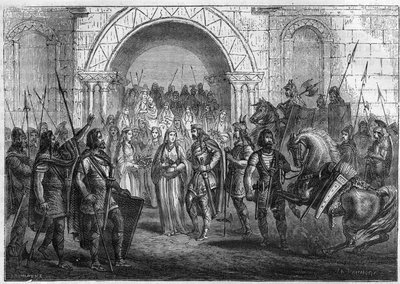 Entrance of Chilperic I, king of the Francs and Galsuinte to Rouen by French School