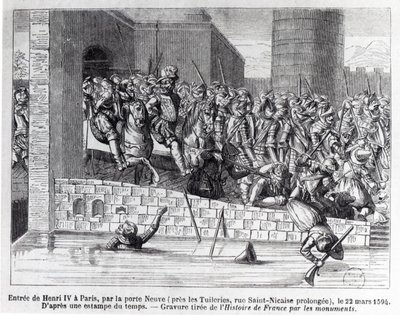 Entrance of Henri IV into Paris, 22nd March 1594 by French School