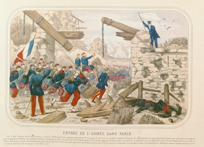 Entrance of the Army into Paris, 21st May 1871 by French School