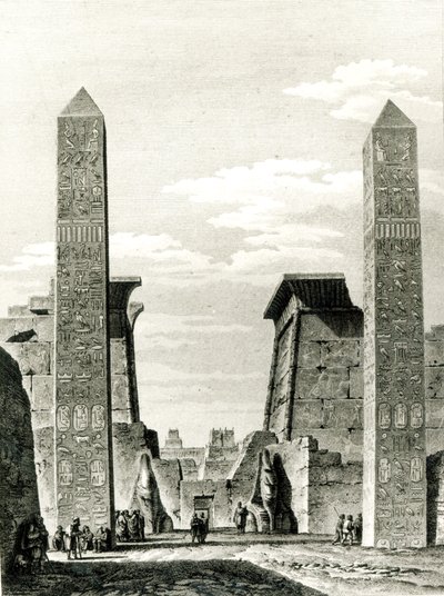 Entrance to Luxor Temple, from Voyage dans la Basse et dans la Haute-Egypte by Dominique Vivant Denon (1747-1825) 1802 by French School
