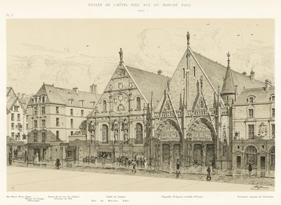 Entrance of the Hotel-Dieu, Rue du Marche Palu, 1590 by French School