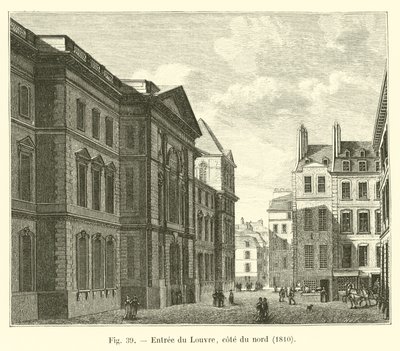 Entrance of the Louvre, north side, 1810 by French School