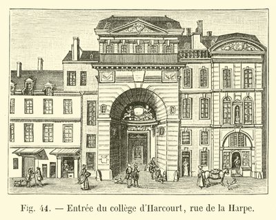 Entrance of the College of Harcourt, Rue de la Harpe by French School