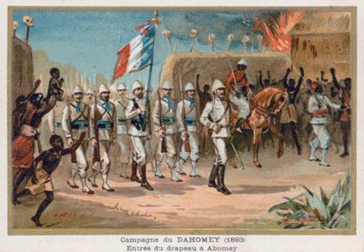 Entry of the French Flag into Abomey by French School