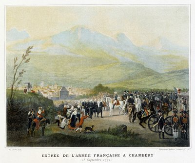 Entry of the French army at Chambery, September 25 by French School