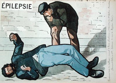 Epileptic attack caused by acute alcoholism, from Dr Galtier-Boissiere