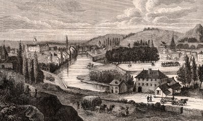 Epinal - Lorraine - Engraving in 