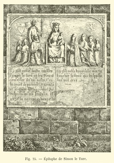 Epitaph of Simon the Turk by French School