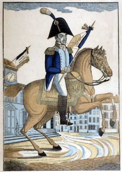 Equestrian portrait of General Lafayette, Commander-in-Chief of the National Guard of France by French School