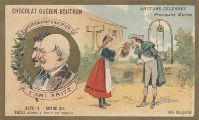 Erkmann-Chatrian, collective pseudonym of Emile Erkmann and Alexandre Chatrian, novelists, authors of 