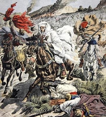 Escape of Sultan Abd Al-Aziz from Morocco, Cover Illustration from Le Petit Journal, 6 September, 1908 by French School