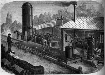 Essay of a Hydraulic Slip Railway Invented by Engineer Louis Dominique Girard at La Jonchere, Vendee by French School