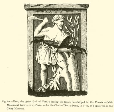 Esus, the Great God of Nature among the Gauls, worshipped in the Forests by French School