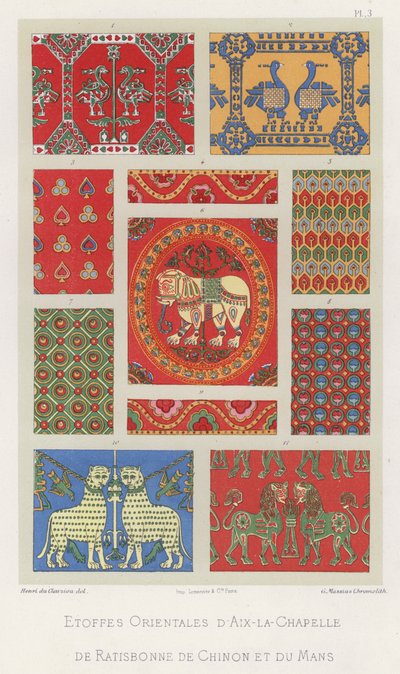 Oriental Fabrics from Aachen, Regensburg, Chinon, and Le Mans by French School