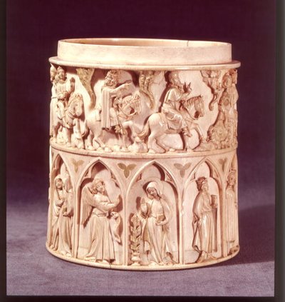 Eucharist pot depicting the Magi and the Annunciation, from Citeaux by French School