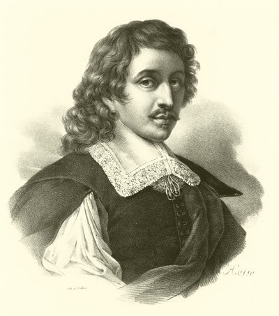 Eustache Le Sueur or Lesueur, Portrait (engraving) by French School