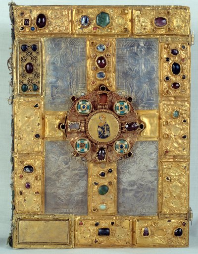 Evangelical Encrusted with Precious Stones of Saint Gauzelin by French School