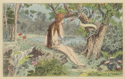 Eve tempted by the Serpent by French School