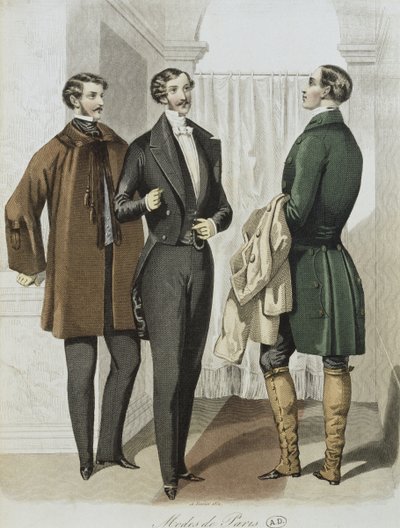 Evening dress, illustration from Le Journal des Tailleurs, 16th February 1851 by French School