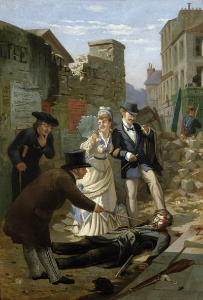Exchanging Pleasantries before the Body of a Communard by French School