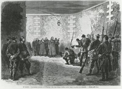 Execution of Georges Darboy, 24th March 1871 (engraving) by French School